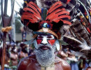 38 Papua New Guinea Warrior with Full Head Dress 800