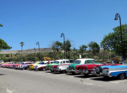 taxis waiting at the fort in havana 800