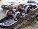 40 small trolley abandoned on the side of the tracks in thailand 800