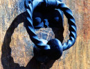 38 wrought iron ring knocker photgraphed in belize 800