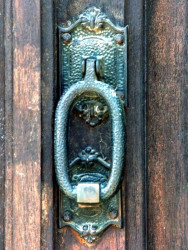 85 brass ring knocker photographed in antigua  guatemala 800