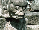 24 mayan carved head at copan in honduras