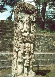 35 finely detailed mayan stela on display at honduras copan ruins